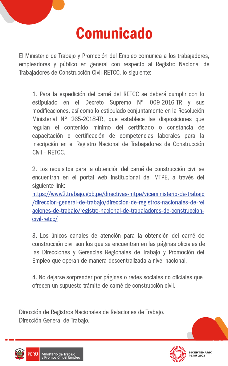 comunicado registro nacional de trabajadores de construcción civil